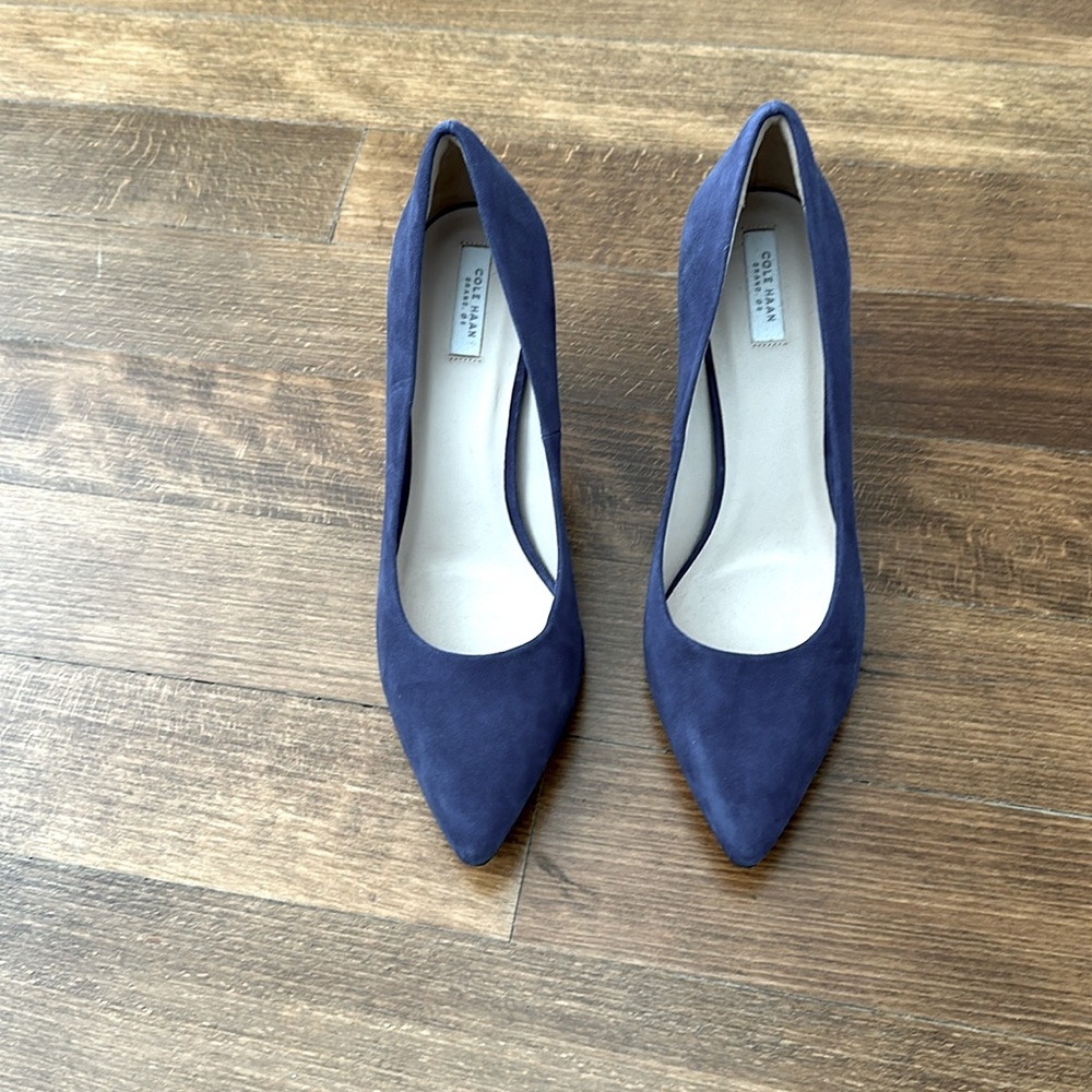 Cole Haan Blue suede pumps size 9.5